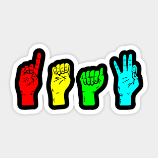 Deaf Sign Language For Deaf People Who Are Special Sticker